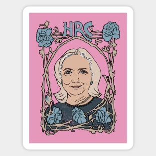 Hillary Clinton Art Nouveau Poster Magnet